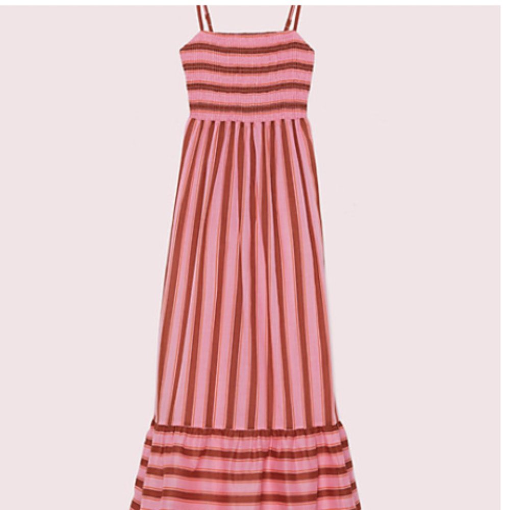 Kate Spade Stripe smocked dress (Size: S)